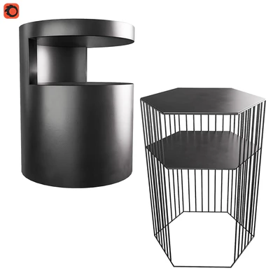 Curbstone metal Topim, bedside table Newark La Redoute — Ver 3