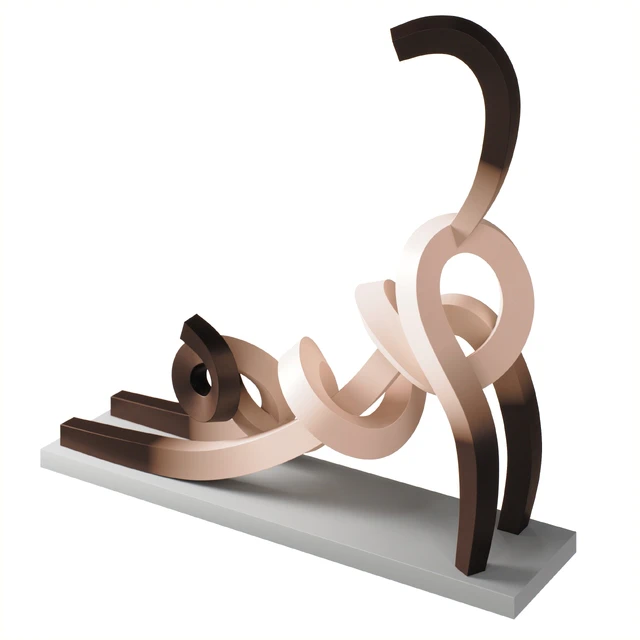 Statue Stretching Siamese Cat — Descargar