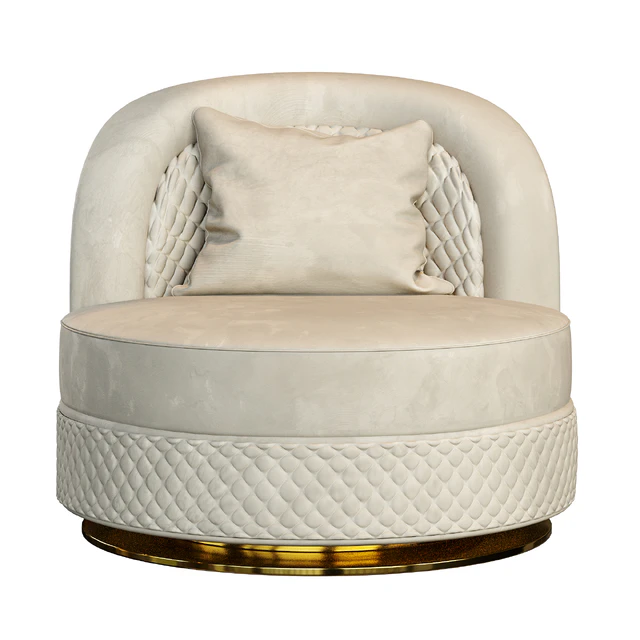Armchair sofa round Zebrano — Descargar