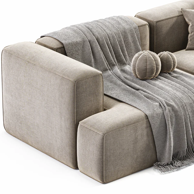 Narozna sofa modulowa ze sztruksu Lennon — Descargar