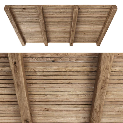 Wooden Ceiling V4 / Straight wooden ceiling — Ver 5