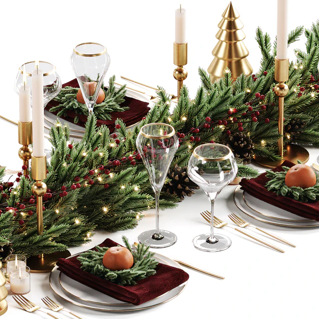 Christmas table setting 3 — Descargar