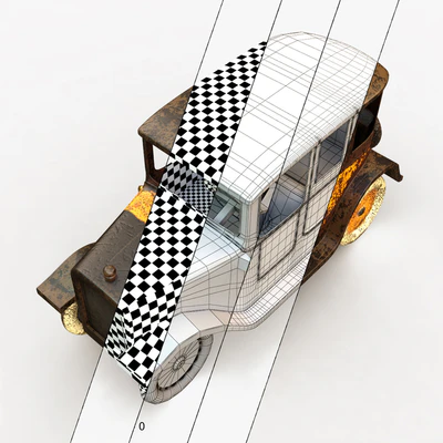 Decorative antique toy taxi — Ver 3