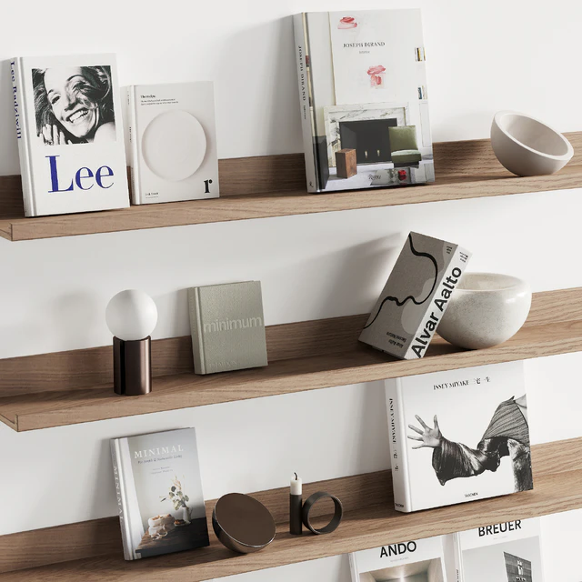 095 Decor on shelves 01 books and neutral 00 — Descargar