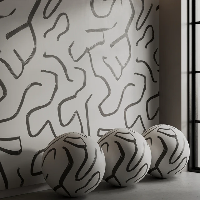 BELARTESTUDIO Murals Seamless set Artistic Lines — Скачать