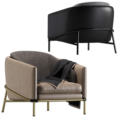 Armchair Minotti Fil noir leather — Вид 5