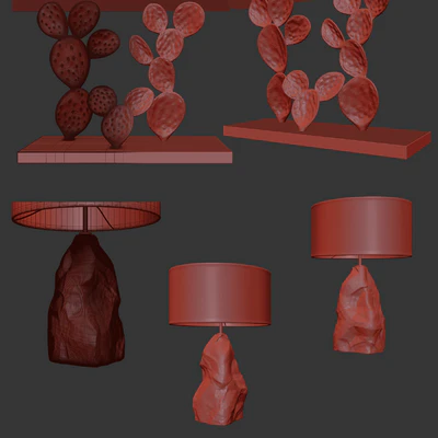 Ginger & Jagger Cactus console and Pico lamp — Ver 3