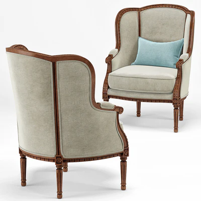 Louis XV Wing Chair — View 3