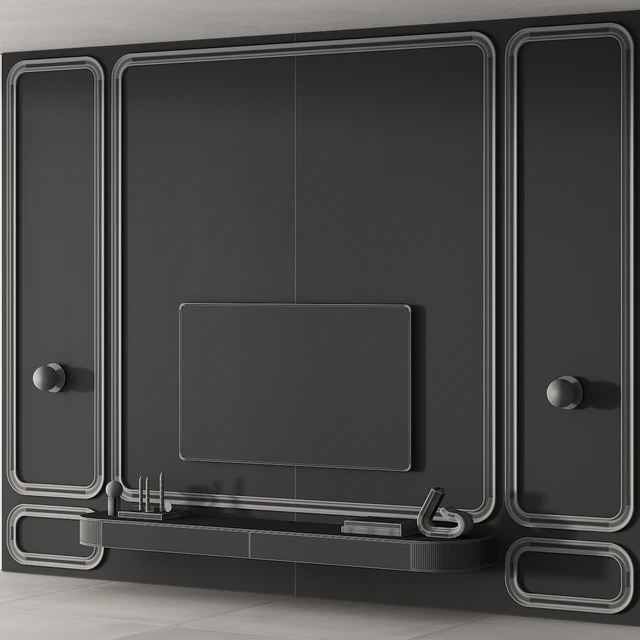 227 tv wall kit 09 modern classic molding 01 — Скачать