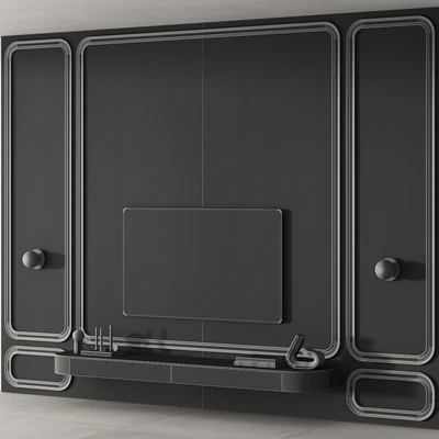 227 tv wall kit 09 modern classic molding 01 — Вид 4