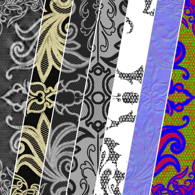 Lace Embroidery 08 | 4K | PBR | PNG | SBSAR — Ver 5