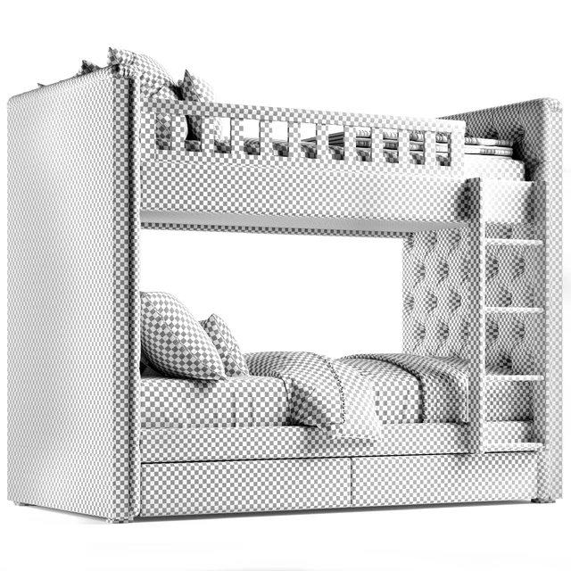 RH Chesterfield Bed — Скачать