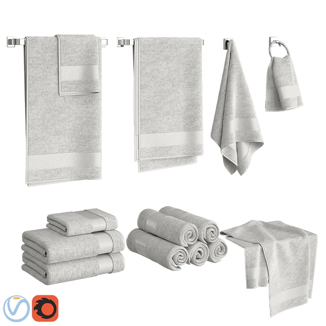 White Towels Set — Descargar