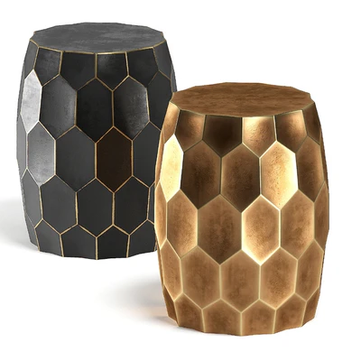 Brass black side table — Ver 1