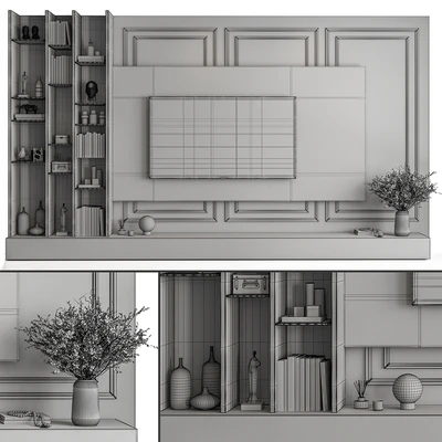 TV Wall Stone and Plaster - Set 58 — Ver 4