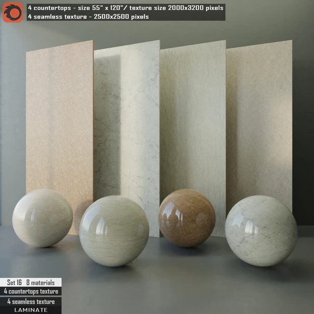 Laminate countertops & Seamless texture Set 16 — Скачать