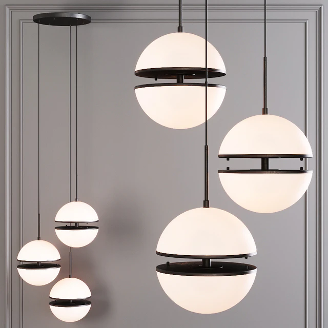 Restoration Hardware HEMISPHERE 3-LIGHT ROUND CHANDELIER Black — Descargar