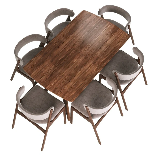 Kitchen table Plinto-1 Brown sliding, chair Jasper — Descargar