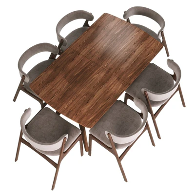 Kitchen table Plinto-1 Brown sliding, chair Jasper — Ver 4