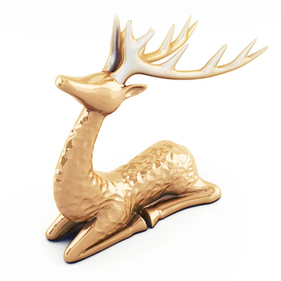 Sitting deer statuette — Ver 2