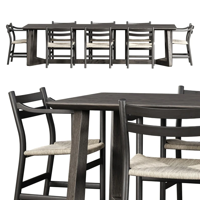 Edu Furniture Dining Set V1 / Garden furniture set — Descargar