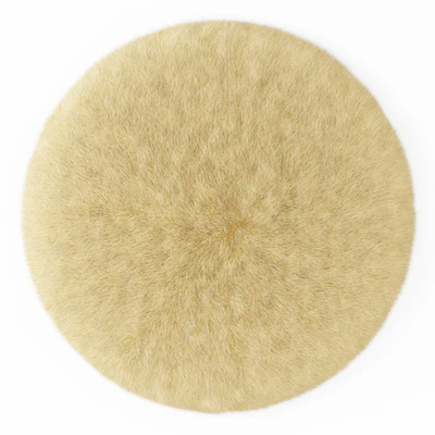 Round rug yellow — Вид 1