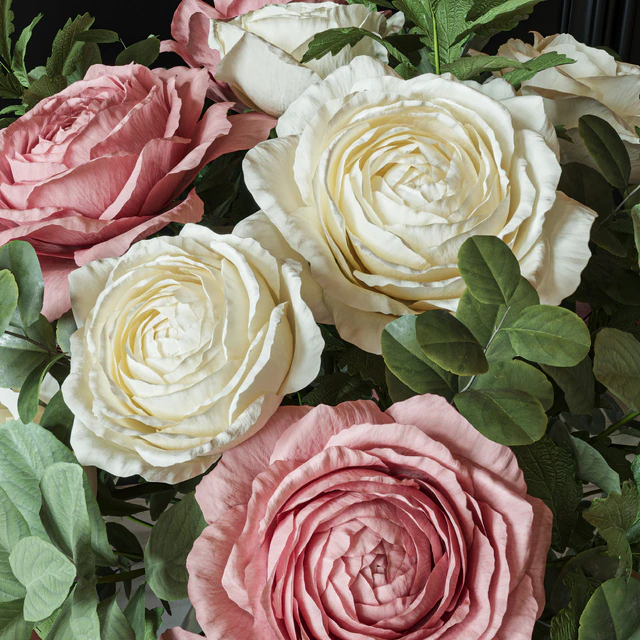 Flower Set 049 pink and white rose — Descargar