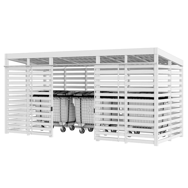 Garbage bins Wood box — Descargar