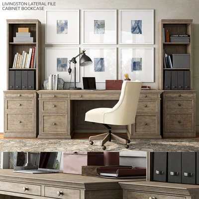 Pottery barn LIVINGSTON LATERAL FILE CABINET BOOKCASE — Ver 1