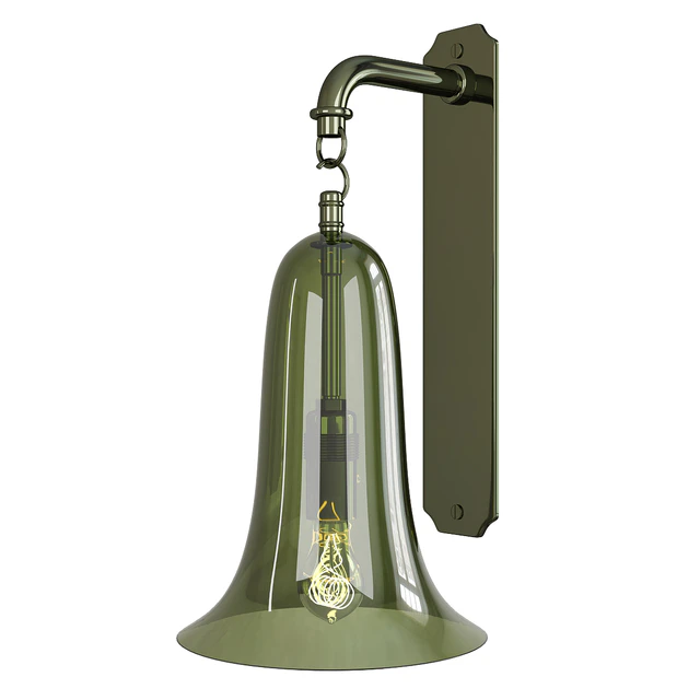 Pair of 1920s glass bell wall sconce — Скачать