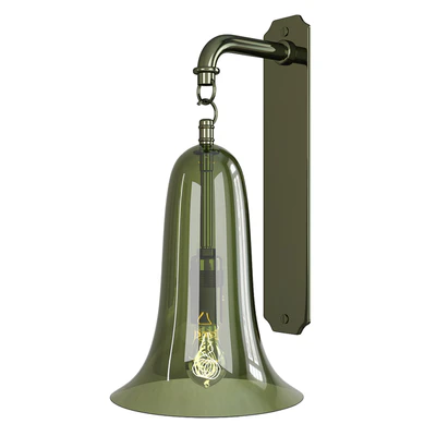 Pair of 1920s glass bell wall sconce — Вид 1