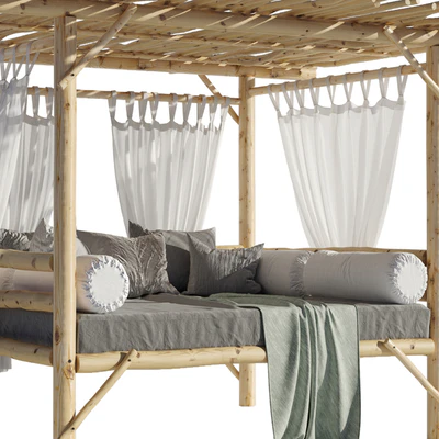 Landscape furniture with pergola and roof garden 04 — Вид 5