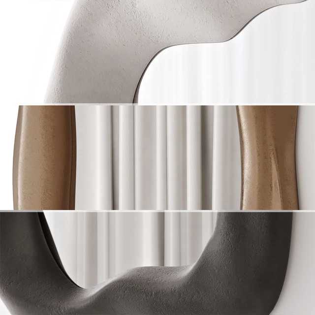 Large mirrors in sculptural ceramic frames by O.Garikova — Descargar