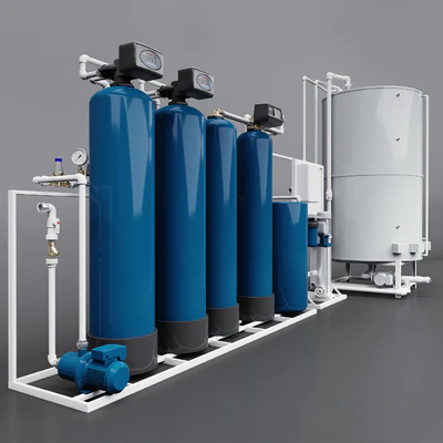 Water treatment system for pouring ice — Ver 3