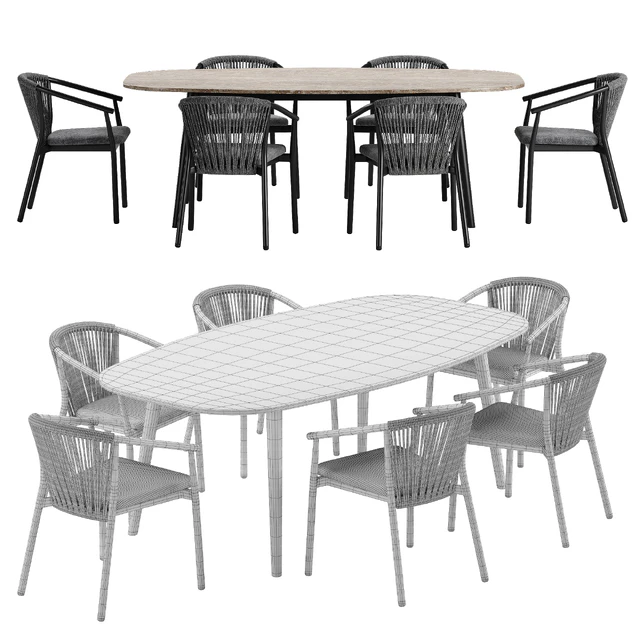Varaschin Smart chair Ellisse table set — Скачать