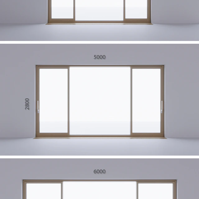 Wood-aluminum sliding stained-glass windows 1 — Descargar
