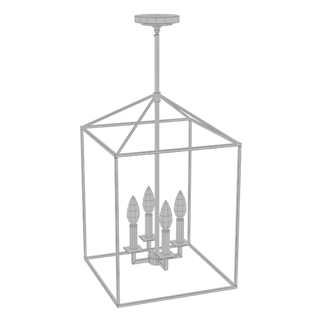 Ellis 4 - Light Lantern Rectangle Chandelier — Скачать
