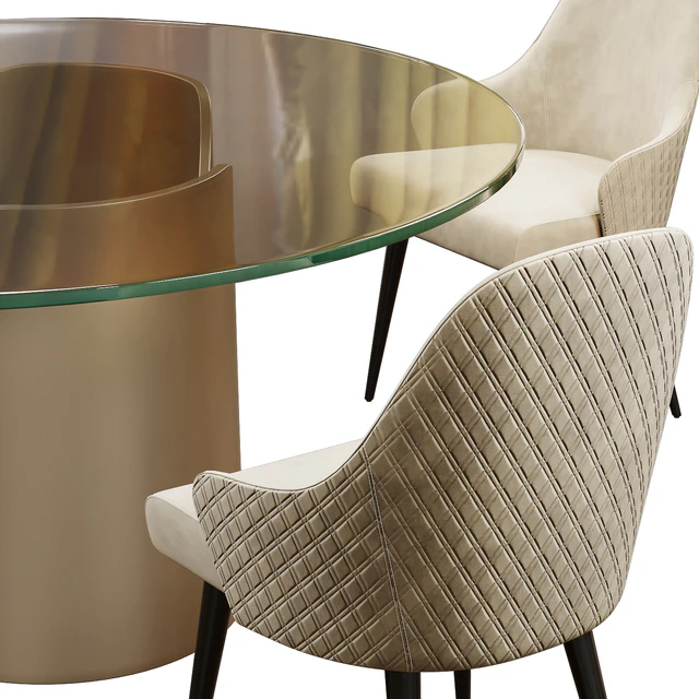 Ludwig chair and table Petalo 72 round by Reflex — Descargar