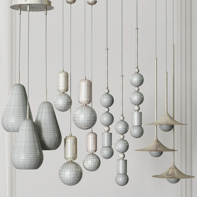 Four Pendant Lights amazing set vol.27 — Скачать