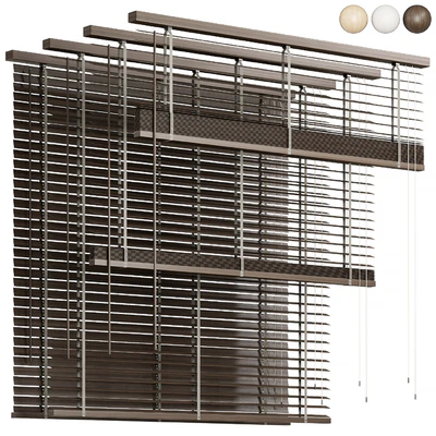 Wooden blinds 03, Folding wooden blinds — Ver 4