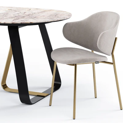 Holly dining chair and Sunshine table - Calligaris — View 5