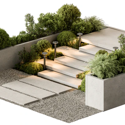 Landscape Furniture stairs - Set 100 — Вид 4