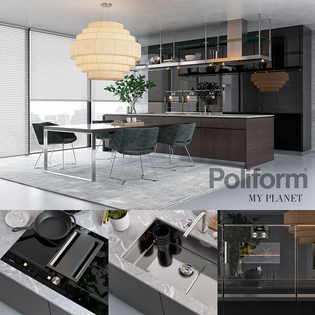 Кухня Poliform Varenna My Planet (vray GGX, corona PBR) — Скачать