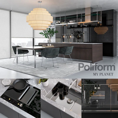 Кухня Poliform Varenna My Planet (vray GGX, corona PBR) — Вид 1