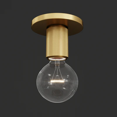 RH Utilitaire Socket Flushmount Brass — Ver 1