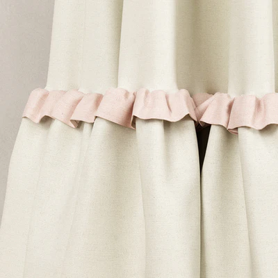 Сotton draped curtains with ruffles / Пышные шторы с рюшами — Вид 3
