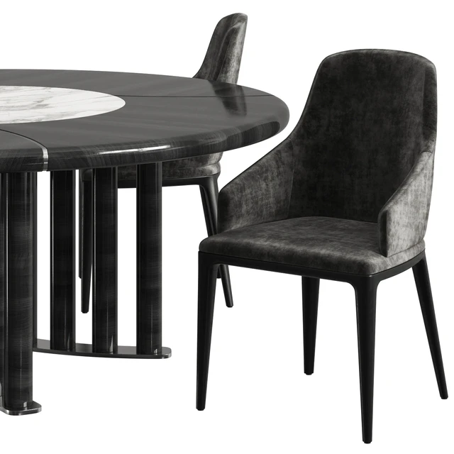Opera Contemporary Oliver Round Table and Hilary Armchair Set — Descargar