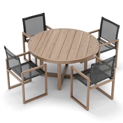 RH Outdoor Aegean round table-chair — Ver 3