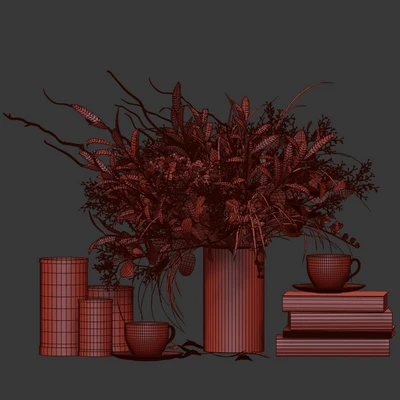 Decorative set with candles and coffee — Ver 5