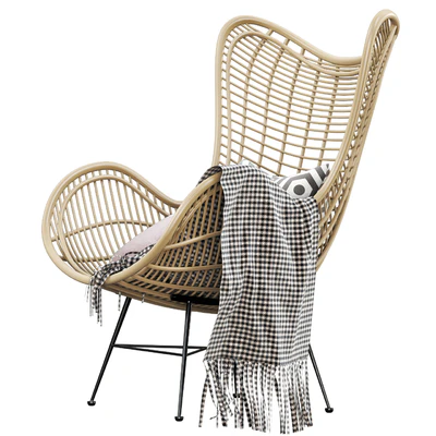 HK Living Natural rattan egg chair — Вид 5